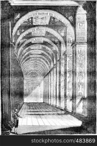 Raphael lodge at the Vatican, vintage engraved illustration. Magasin Pittoresque 1836.