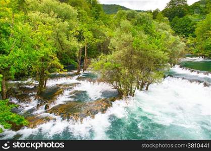 Rapids on Una river. Martin Brod, Bosnia and Herzegovina
