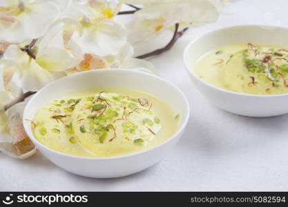 Ras malai in a bowl