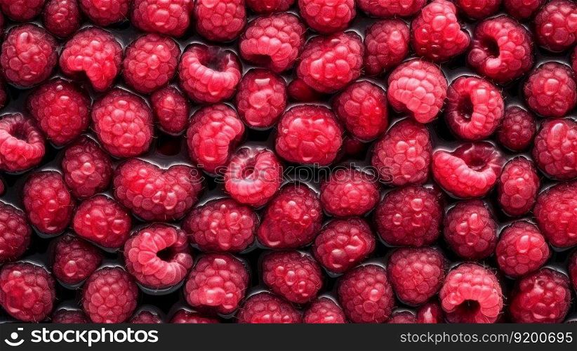 Raspberry background. Illustration Generative AI
