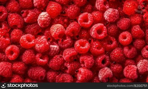 Raspberry background. Illustration Generative AI
