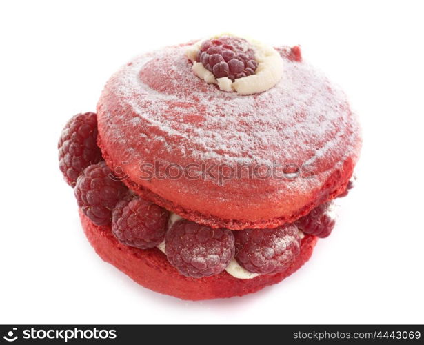 raspberry macaroon