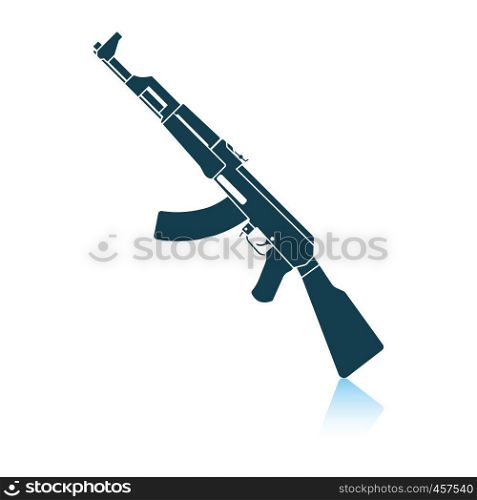 Rassian weapon rifle icon. Shadow reflection design. Vector illustration.