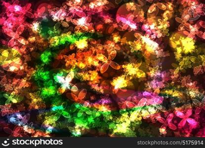 Raster image of abstraction, blur de-focus lights.