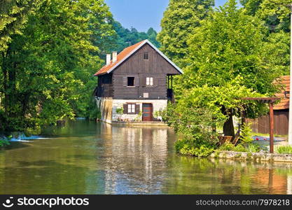 Rastoke village on Korana river view, Croatia