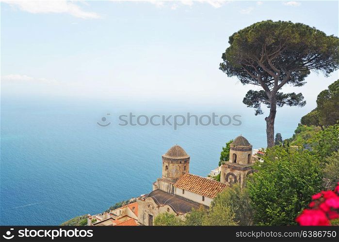 Ravelo resort city at Amalfi coast in Southern Italymountain resort city near sea