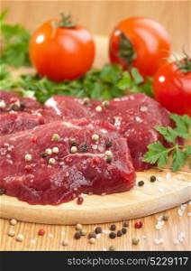 raw beef with spices