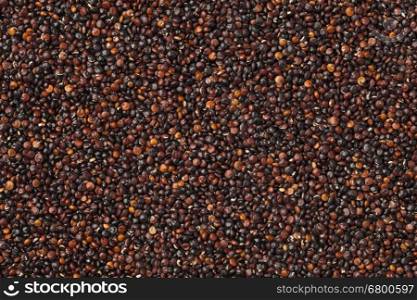 Raw black Quinoa full frame close up