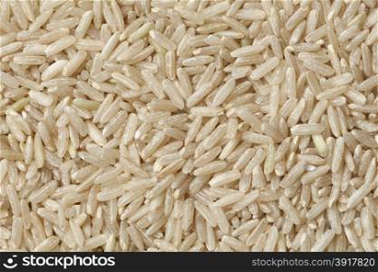 Raw brown rice full frame