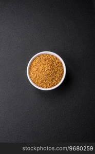 Raw bulgur wheat porridge as an ingredient for preparing a delicious dish. Turkish cuisine dish