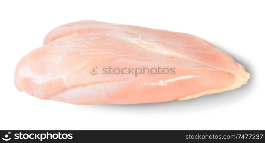 Raw Chicken Breast Isolated On White Background