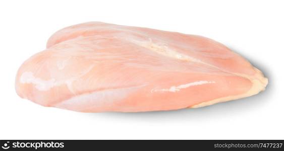 Raw Chicken Breast Isolated On White Background