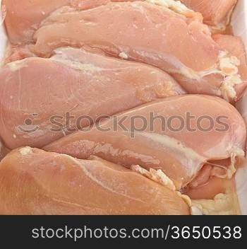 Raw Chicken Breasts Package,Close Up