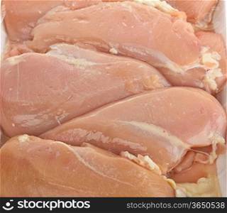 Raw Chicken Breasts Package,Close Up