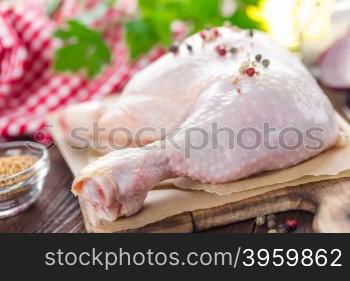 raw chicken leg