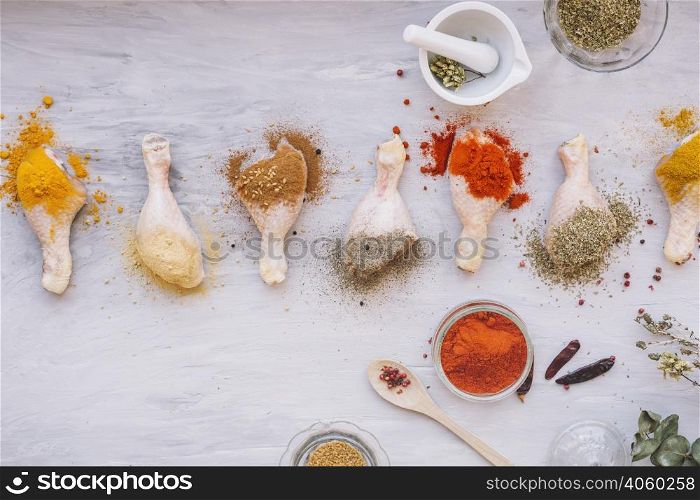 raw chicken spices