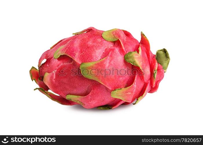 Raw dragon fruit isolated on white background