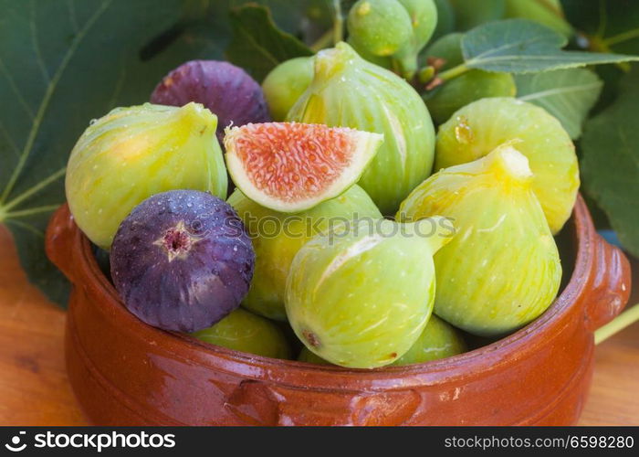 Raw fresh and tasty fig fruits from south of italy