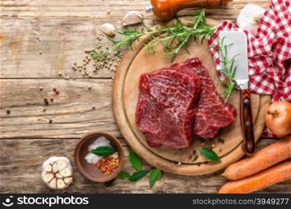 raw meat beef steak