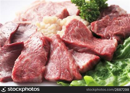 Raw meat for roast