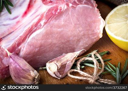 raw meat, fresh pork