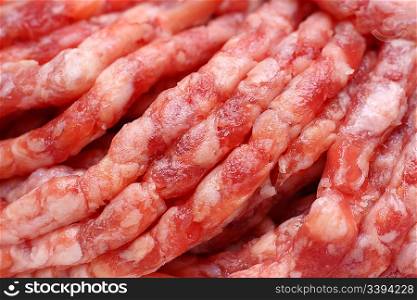 raw minced meat close-up
