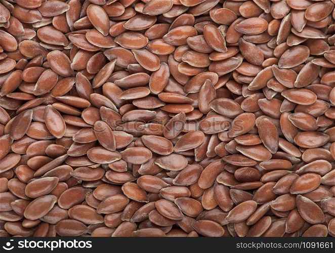 Raw natural healthy organic linseed flax-seed. Natural Omega 3 product