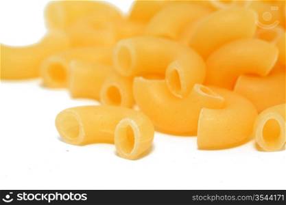 raw noodle on white background