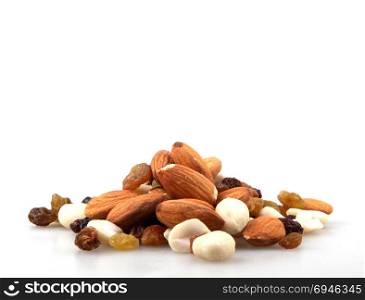 Raw nuts isolated