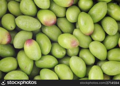 Raw olives background