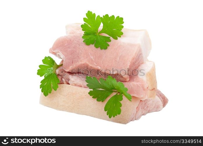 Raw pork with parsley