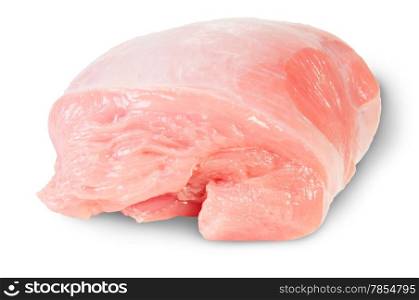 Raw Turkey Breast Isolated On A White Background
