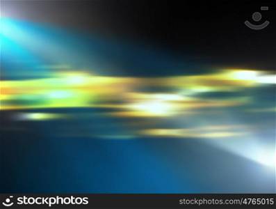 Rays of light. Abstract image of light flashes against dark background