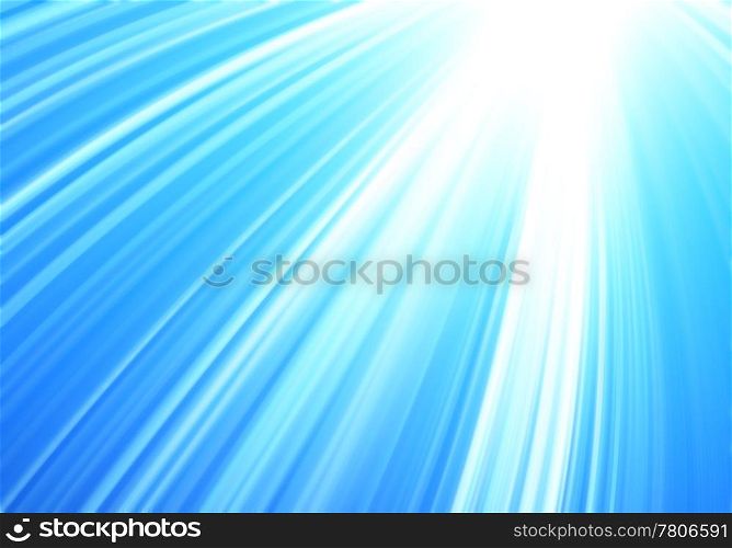 rays of light on sky blu abstract background
