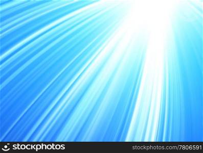 rays of light on sky blu abstract background