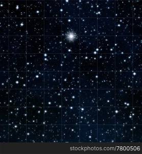 reach for the stars with space gridded starmap and bright destination star