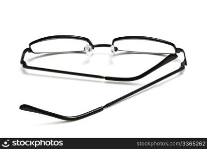 Reading glasses isolated on white background
