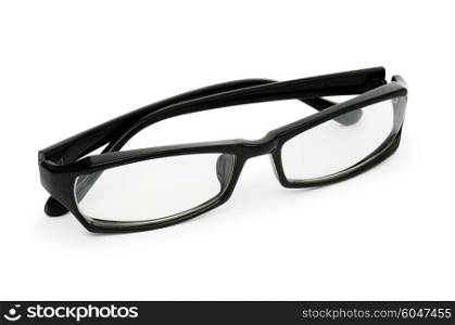 Reading optical glasses isolated on the white
