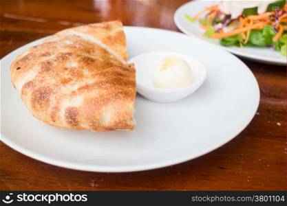 Ready to eat bread and butter curl, stock photo