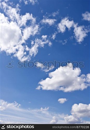 real blue sky with clouds