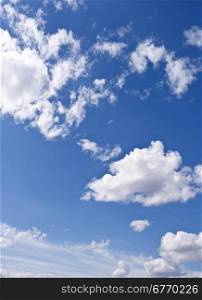 real blue sky with clouds