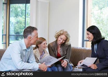 Real Estate Agent with Family in New Home