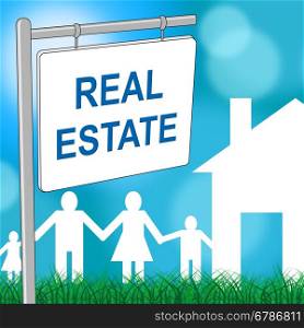 Real Estate Sign Representing For Sale And Realtors