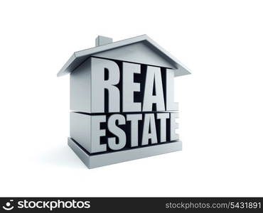 real estate symbol, isolated 3d rendering