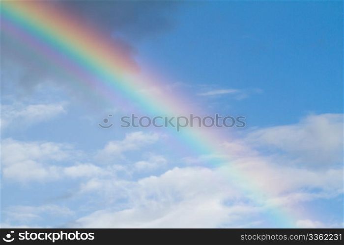 real rainbow in the sky