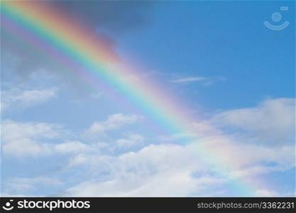 real rainbow in the sky