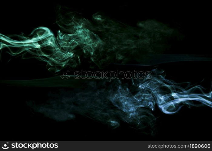 realistic green blue smoke black background . Resolution and high quality beautiful photo. realistic green blue smoke black background . High quality and resolution beautiful photo concept