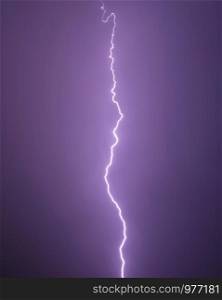 Realistic lightning isolated for design element. Electricity. Natural light effect, bright glowing background .