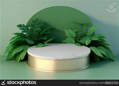 Realistic Natural 3D Podium for product scene