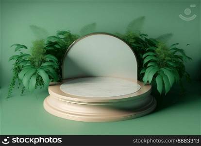 Realistic Natural 3D Podium for product showcase